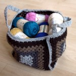 Granny square crochet bag