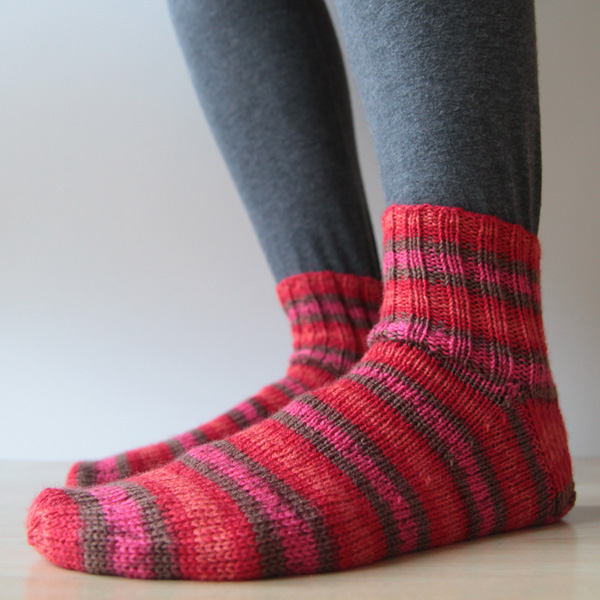 Striped knitted socks