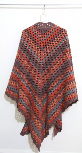 Back of the granny triangle shawl