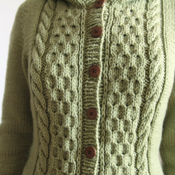 Close up of the buttons on my See You There cardigan
